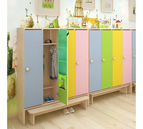 Кармашки-органайзер в шкафчик для детского сада ЮНЛАНДИЯ, 5 карманов, 21х68 см, 