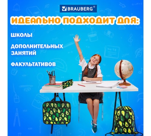 Папка на молнии с ручками А4, мешок для обуви 42х33 см, пенал 20х10 см, 