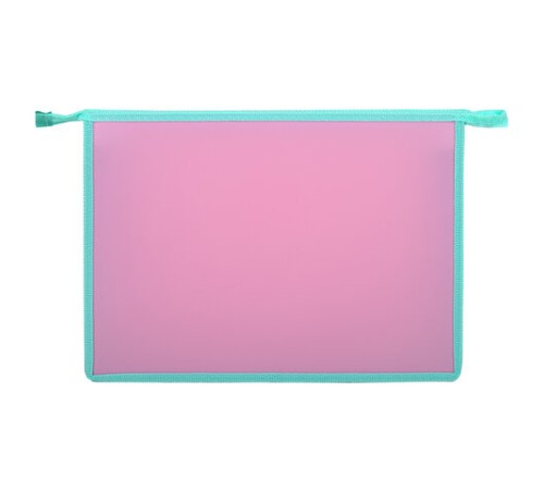 Папка для тетрадей ЮНЛАНДИЯ А4, 1 отделение, картон/пластик, блестки, на молнии, 