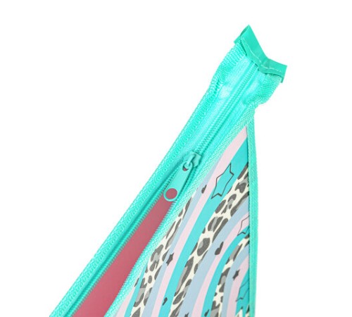 Папка для тетрадей ЮНЛАНДИЯ А4, 1 отделение, картон/пластик, блестки, на молнии, 