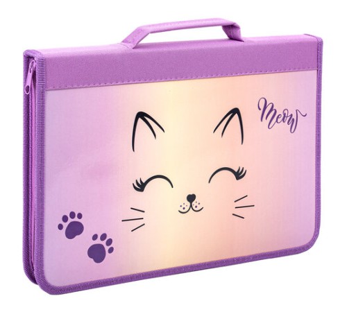 Папка на молнии BRAUBERG А4 с ручкой, с органайзером, 1 отделение, 