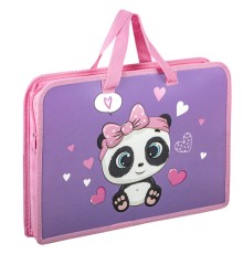 Папка на молнии с ручками ЮНЛАНДИЯ А4, 1 отделение, пластик, ширина 45 мм, 