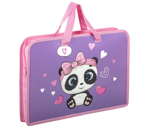 Папка на молнии с ручками ЮНЛАНДИЯ А4, 1 отделение, пластик, ширина 45 мм, 