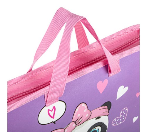 Папка на молнии с ручками ЮНЛАНДИЯ А4, 1 отделение, пластик, ширина 45 мм, 