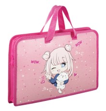 Папка на молнии с ручками ЮНЛАНДИЯ А4, 1 отделение, пластик, ширина 45 мм, 