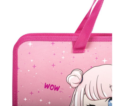 Папка на молнии с ручками ЮНЛАНДИЯ А4, 1 отделение, пластик, ширина 45 мм, 