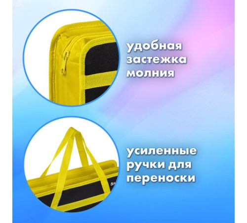 Папка на молнии с ручками BRAUBERG А4, 1 отделение, пластик, 80 мм, 