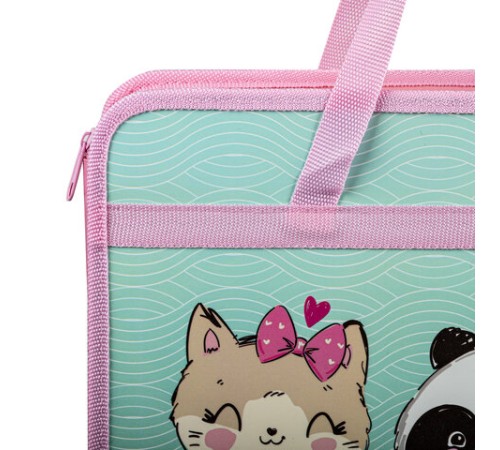 Папка на молнии с ручками BRAUBERG А4, 1 отделение, пластик, 80 мм, 