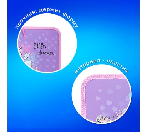 Папка для труда на молнии с ручками ПИФАГОР А4, 1 отделение, пластик, органайзер, 