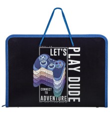 Папка для труда на молнии с ручками ПИФАГОР А4, 1 отделение, пластик, органайзер, 