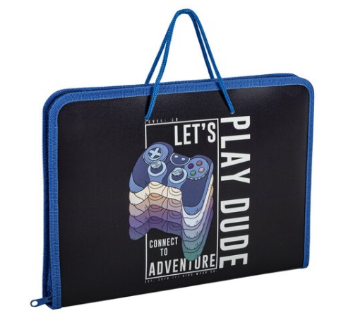 Папка для труда на молнии с ручками ПИФАГОР А4, 1 отделение, пластик, органайзер, 