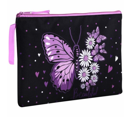 Папка для тетрадей BRAUBERG А4, 1 отделение, полиэстер, на молнии, с ручкой, 