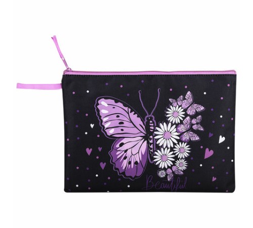 Папка для тетрадей BRAUBERG А4, 1 отделение, полиэстер, на молнии, с ручкой, 