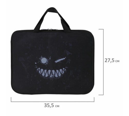 Папка на молнии с ручками BRAUBERG А4, 1 отделение, полиэстер, 20 мм, 