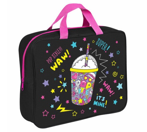 Папка на молнии с ручками BRAUBERG А4, 1 отделение, полиэстер, 80 мм, 