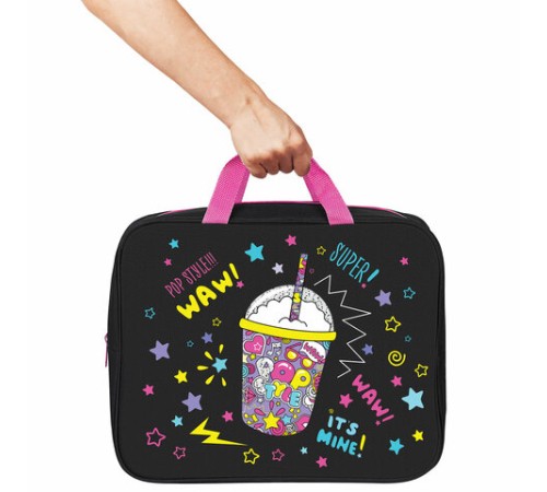 Папка на молнии с ручками BRAUBERG А4, 1 отделение, полиэстер, 80 мм, 