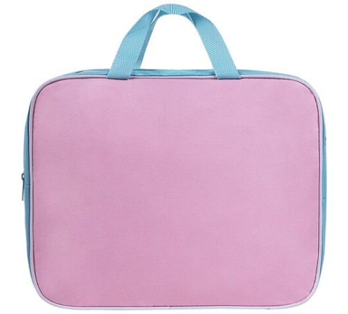 Папка на молнии с ручками STAFF EVERYDAY А4, 1 отделение, полиэстер, 80 мм, нежно-розовая, 271488