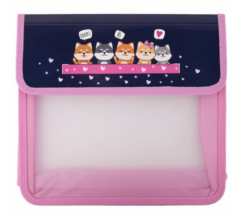 Папка для тетрадей ЮНЛАНДИЯ А5, пластик, 2 отделения, клапан на липучке, 