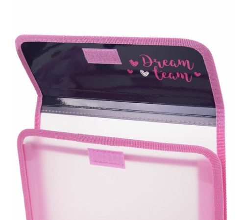 Папка для тетрадей ЮНЛАНДИЯ А5, пластик, 2 отделения, клапан на липучке, 