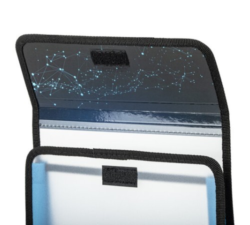 Папка для тетрадей ЮНЛАНДИЯ А5, пластик, 2 отделения, клапан на липучке, 