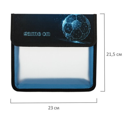 Папка для тетрадей ЮНЛАНДИЯ А5, пластик, 2 отделения, клапан на липучке, 