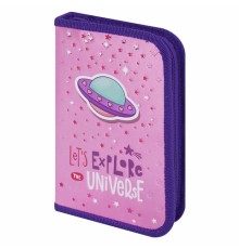 Пенал ЮНЛАНДИЯ, 1 отделение, металлизированный картон, конгрев, 19х11 см, 