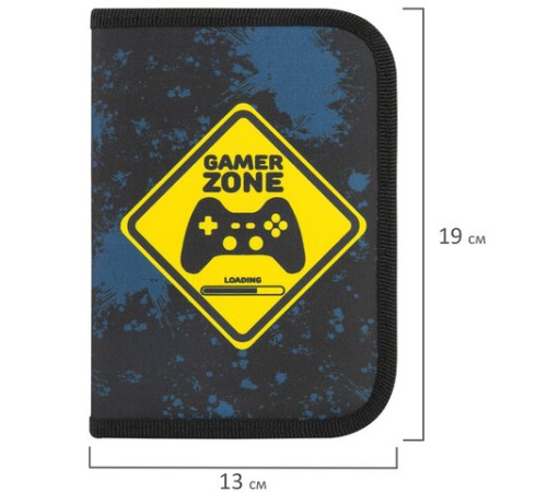 Пенал ПИФАГОР, 1 отделение, полиэстер, 19х13 см, 