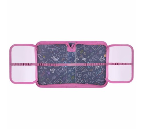 Пенал ПИФАГОР, 1 отделение, 2 откидные планки, полиэстер, 20х14 см, 