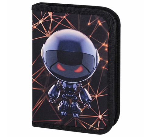 Пенал BRAUBERG, 1 отделение, 2 откидные планки, полиэстер, 21х14 см, 