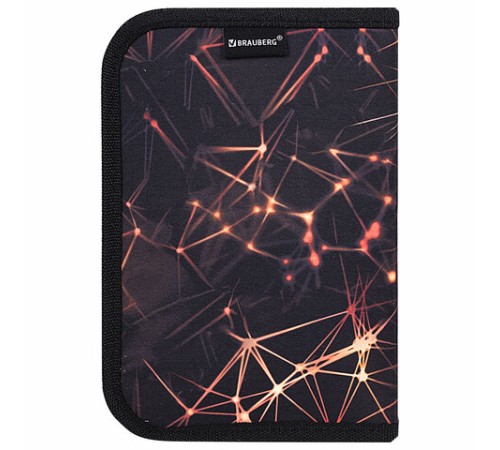 Пенал BRAUBERG, 1 отделение, 2 откидные планки, полиэстер, 21х14 см, 