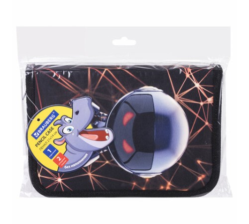 Пенал BRAUBERG, 1 отделение, 2 откидные планки, полиэстер, 21х14 см, 