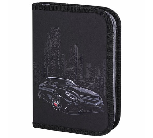 Пенал BRAUBERG, 1 отделение, 1 откидная планка, полиэстер, 21х14 см, 