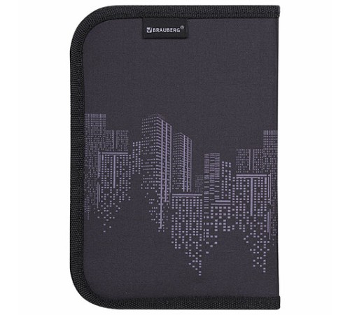 Пенал BRAUBERG, 1 отделение, 1 откидная планка, полиэстер, 21х14 см, 