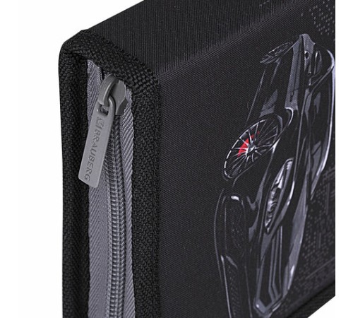 Пенал BRAUBERG, 1 отделение, 1 откидная планка, полиэстер, 21х14 см, 