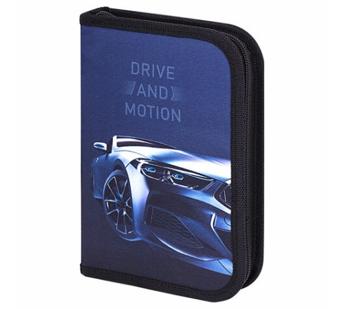 Пенал BRAUBERG с наполнением, 1 отделение, 1 откидная планка, 24 предмета, 21х14 см, 