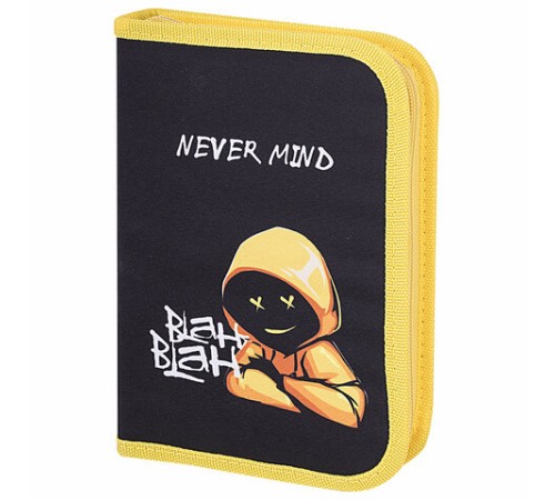 Пенал BRAUBERG с наполнением, 1 отделение, 1 откидная планка, 24 предмета, 21х14 см, 