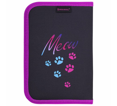 Пенал BRAUBERG, 1 отделение, полиэстер, 21х14 см, 