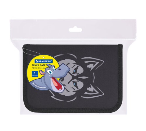 Пенал BRAUBERG, 1 отделение, полиэстер, 21х14 см, 