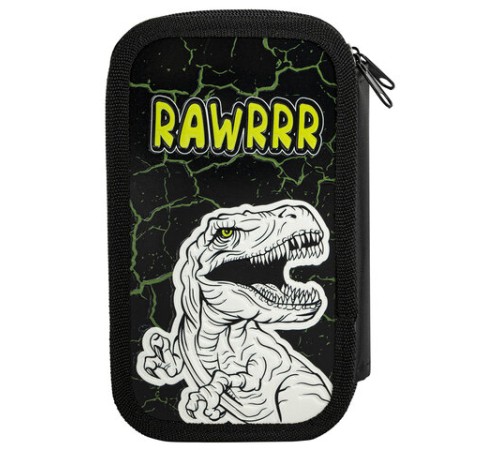 Пенал ЮНЛАНДИЯ, 2 отделения, ламинированный картон, конгрев, 19х11 см, 