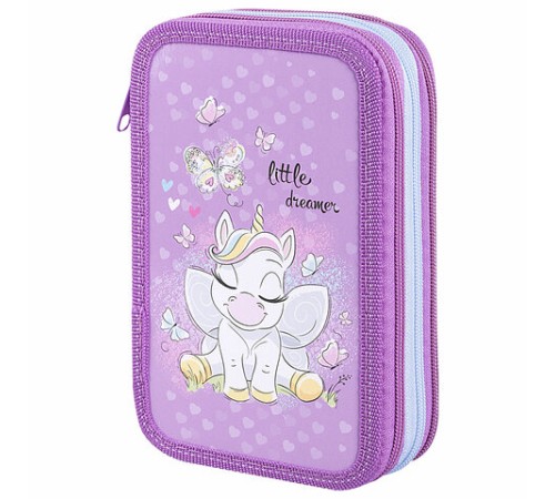 Пенал ПИФАГОР, 3 отделения, ламинированный картон, 19х11 см, 