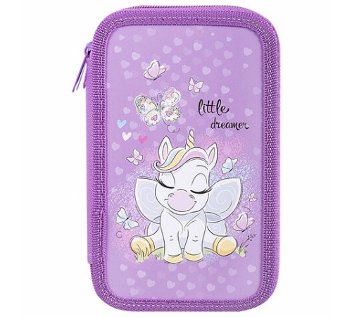 Пенал ПИФАГОР, 3 отделения, ламинированный картон, 19х11 см, 