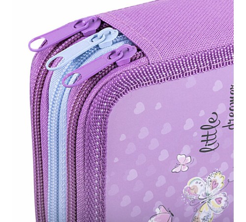 Пенал ПИФАГОР, 3 отделения, ламинированный картон, 19х11 см, 