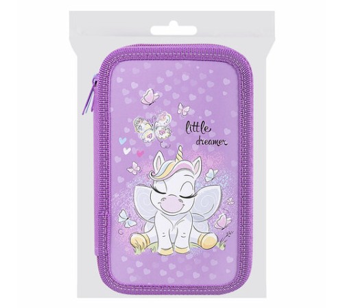 Пенал ПИФАГОР, 3 отделения, ламинированный картон, 19х11 см, 