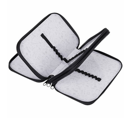 Пенал ПИФАГОР, 3 отделения, ламинированный картон, 19х11 см, 