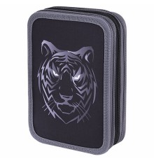 Пенал BRAUBERG, 3 отделения, полиэстер, 21х14 см, 