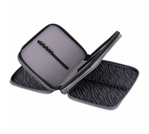 Пенал BRAUBERG, 3 отделения, полиэстер, 21х14 см, 