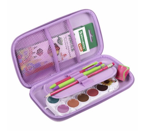 Пенал BRAUBERG SHINY, 1 отделение, 1 откидная планка, EVA, 22х13х4 см, 