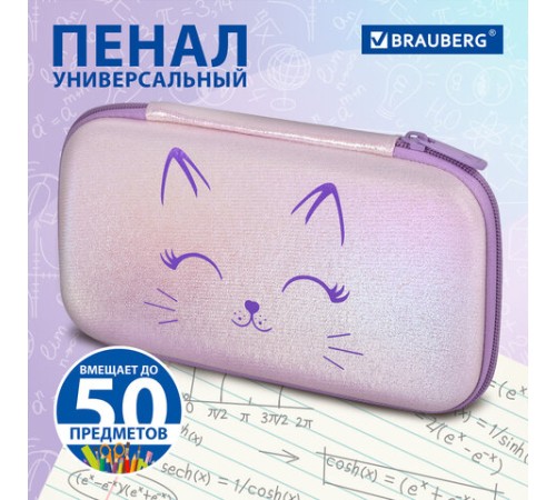 Пенал BRAUBERG SHINY, 1 отделение, 1 откидная планка, EVA, 22х13х4 см, 