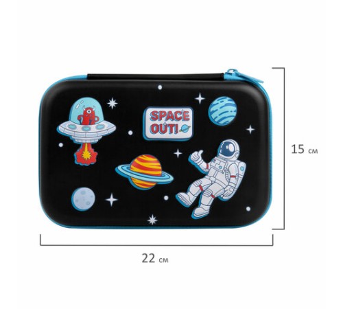 Пенал BRAUBERG KIDS большой удобный с откидной планкой, EVA, 22х15х4 см, 