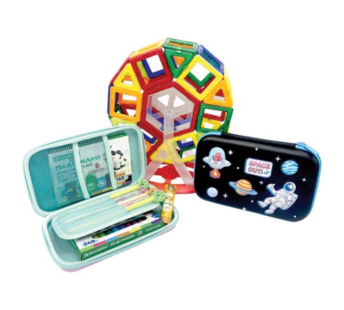 Пенал BRAUBERG KIDS большой удобный с откидной планкой, EVA, 22х15х4 см, 